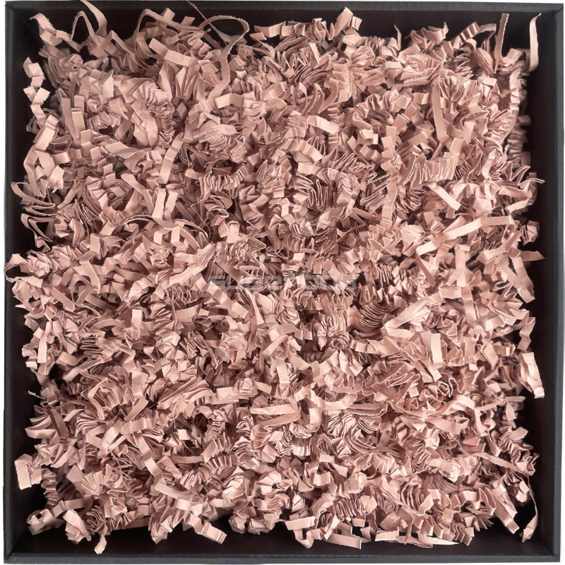 Ciets saplēsts papīrs putekļainas rozes krāsā – 4 mm, 1 kg Ciets saplēsts papīrs putekļainas rozes krāsā – 4 mm, 1 kg