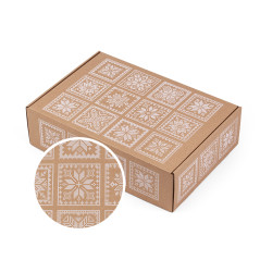 Brown A4 Box with Ethnic Motifs | 305x215x85 mm | Superbox