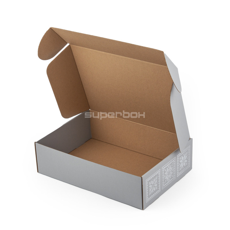 Grey A4 Box with Ethnic Motifs Grey A4 Box with Ethnic Motifs