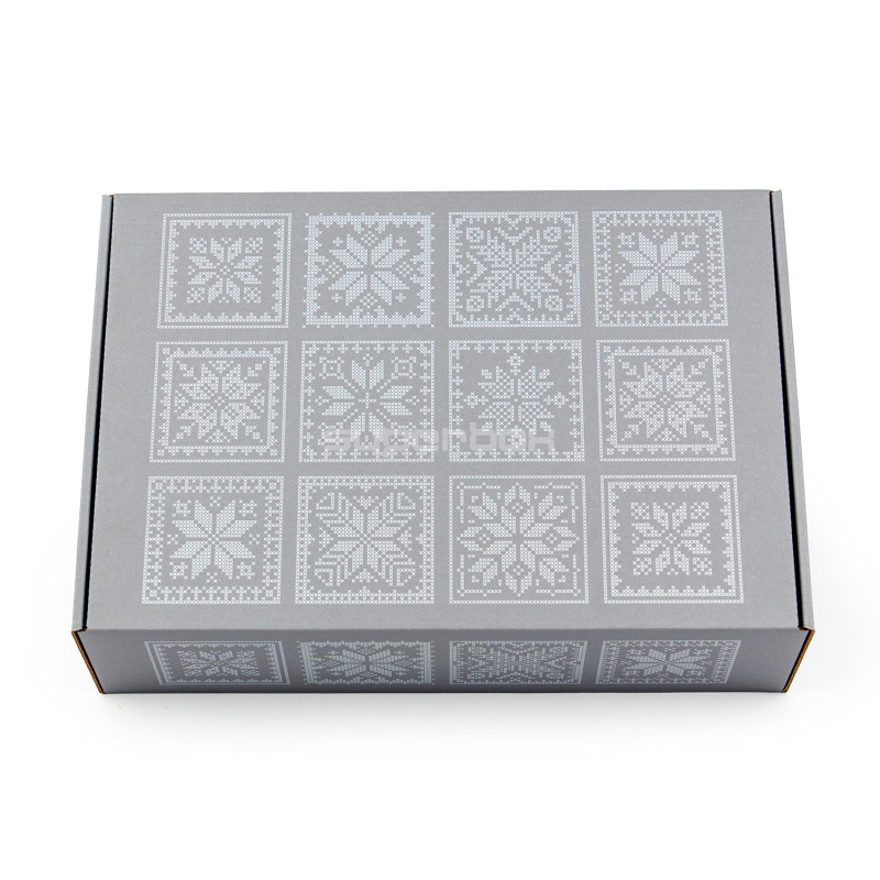 Grey A4 Box with Ethnic Motifs Grey A4 Box with Ethnic Motifs