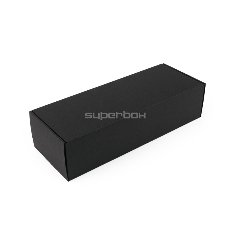 Long black box from corrugated cardboard, 400x150x100 mm Long black box from corrugated cardboard, 400x150x100 mm