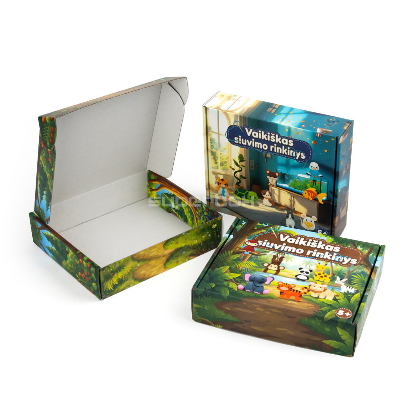 Children's Boxes with Colorful Print Children's Boxes with Colorful Print