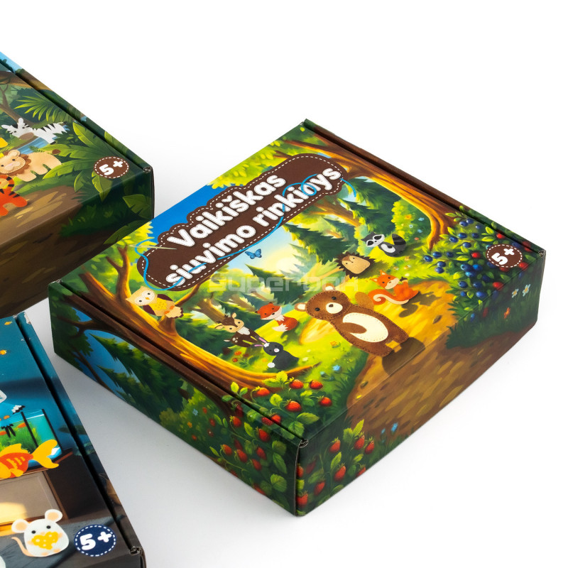 Children's Boxes with Colorful Print Children's Boxes with Colorful Print