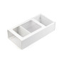 White gift box with a sleeve and window, 240x160x85 mm