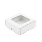 White Mini Box from Corrugated Board with Window