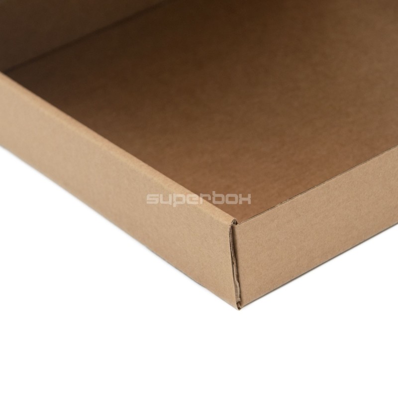 Brown Flat Square Gift or Postal Box without Window