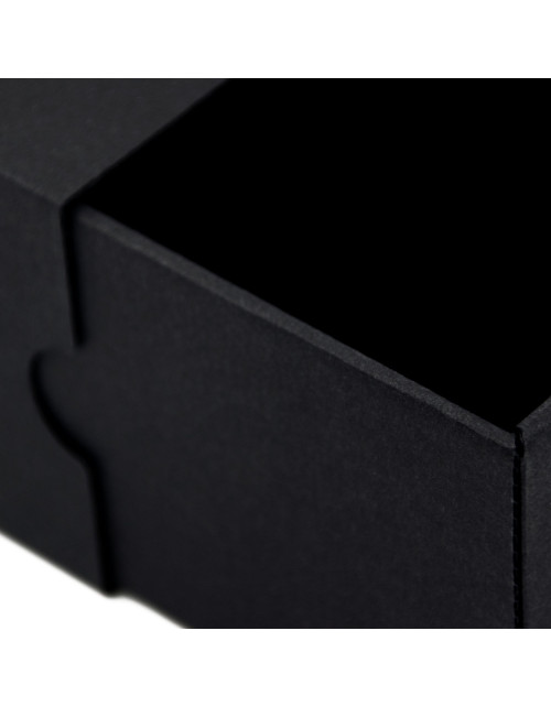Gara melna sērkociņu stila dāvanu kastīte
