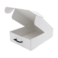 White gift box with handle