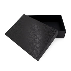 Black Base-Lid Gift Box with Deer Design