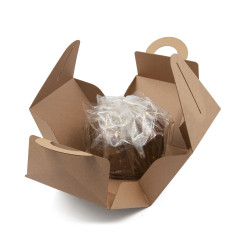 Brown Gift Box with Handle for PANETTONE Sweet Bread