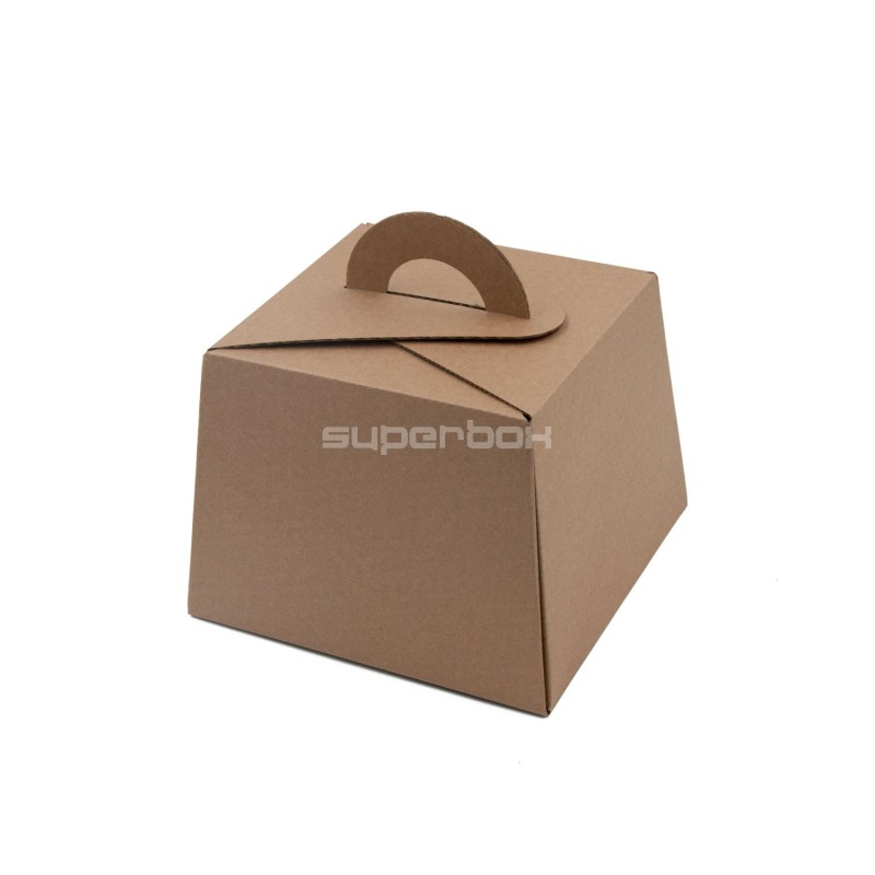 Brown Gift Box with Handle for PANETTONE Sweet Bread