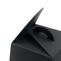 Black Gift Box with Handle for PANETTONE Dessert