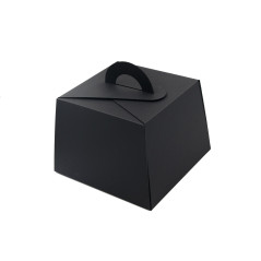 Black Gift Box with Handle for PANETTONE Dessert