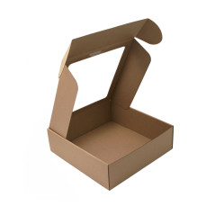 Brown Box with Window, Height of 9 cm