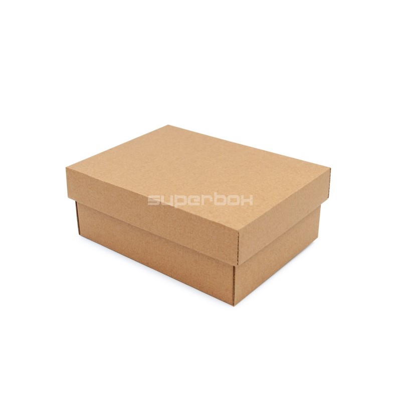 Brown Rectangular Gift Box with a Lid