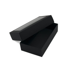 Black Two Piece Macarons Box