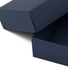 Dark Blue Two Piece Cardboard Gift Box for Invitations