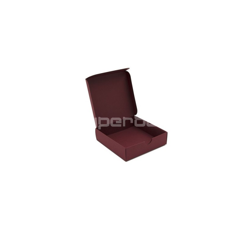 Small Square Gift Box from Burgundy Decorative Cardboard