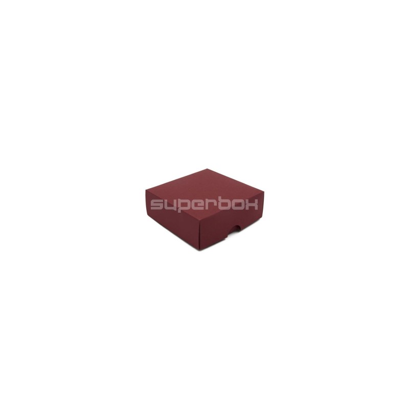 Burgundy 2-PC Small Square Gift Box from Cardboard