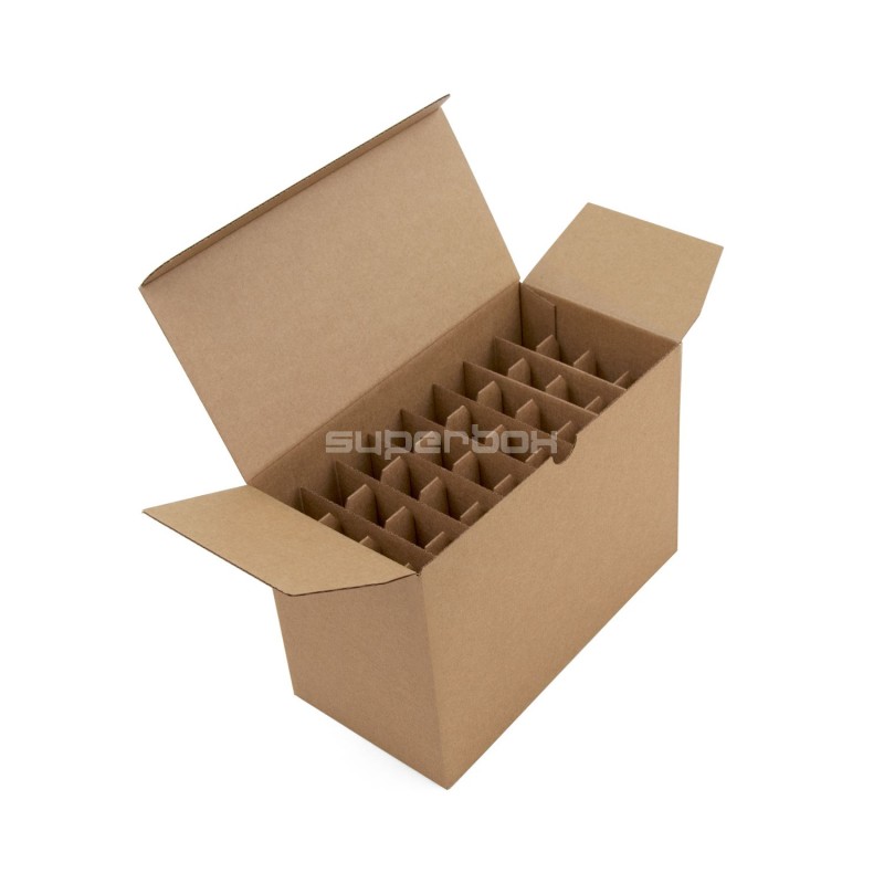 Corrugated Board Tube Box with 32 Grid Insert for COVID-19 Tests