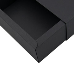 Black Luxury Cardboard Sleeve Gift Box with Black Internal Colour