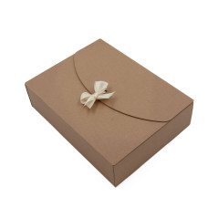 Brown Kraft Box with Ribbon Closure