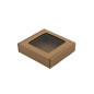 Brown Square Box Depth of 3 cm with Clear Window