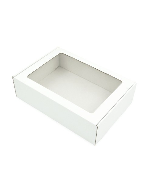 Balta A4 formato dėžutė su PVC langeliu
