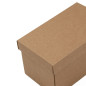 Brown Deep Cardboard Box with Lid for Packing Nuts