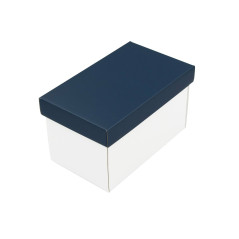 Cardboard Box with Blue Lid