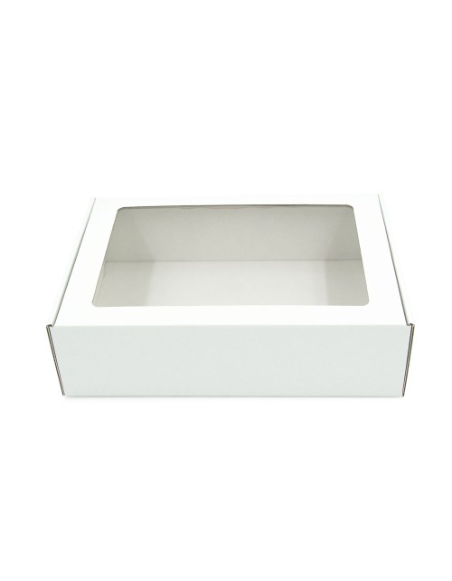 Balta A4 formato dėžutė su PVC langeliu