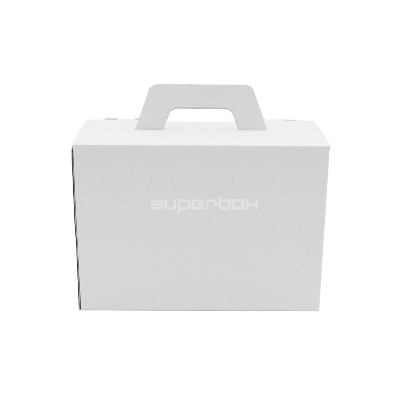 White Small Suitcase Type Gift Box with Handle