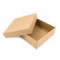 Brown Square Medium Size Gift Box of Height 8 cm with a Lid