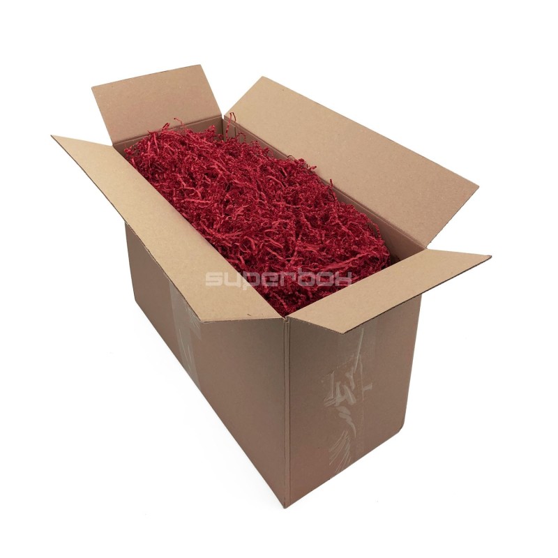 Rigid Red Shredded Paper - 2 mm, 1 kg