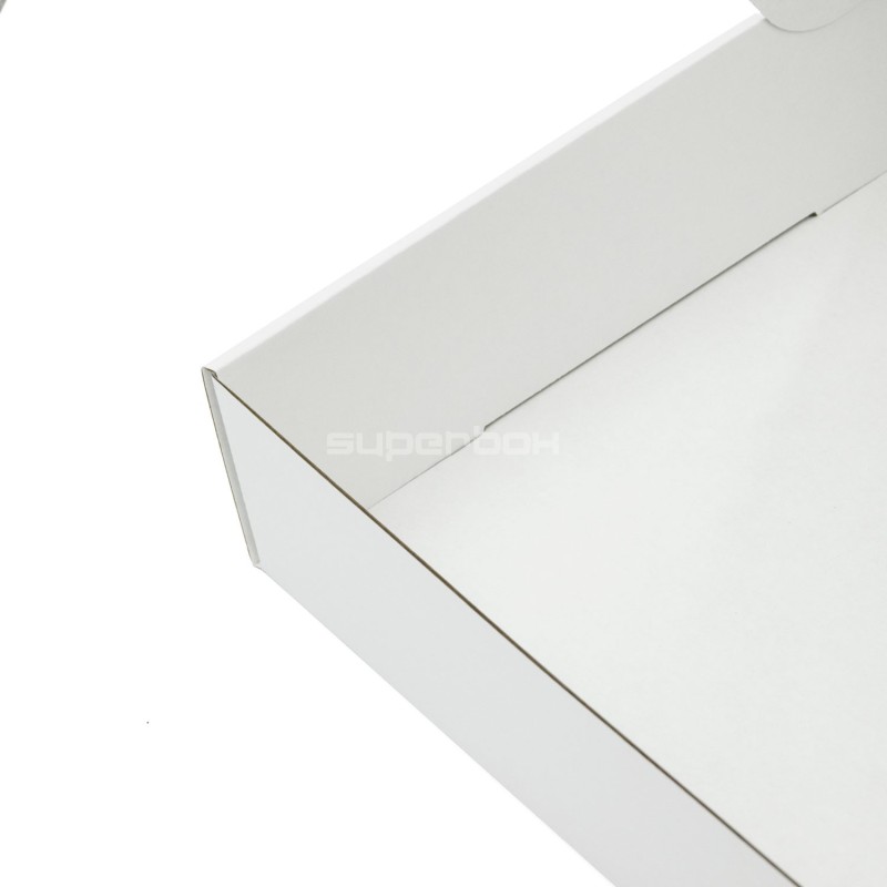 White Gift Box with Transparent Window for Plaid