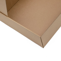 Brown Quick Closing Very Large Gift Box with Window for Bedding Packaging