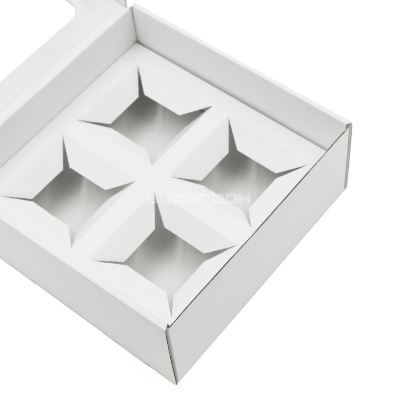 White Insert for 4 Honey Jars in a 32485 Box