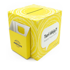 Corrugated Ballot Box with Pocket, 35 cm Height