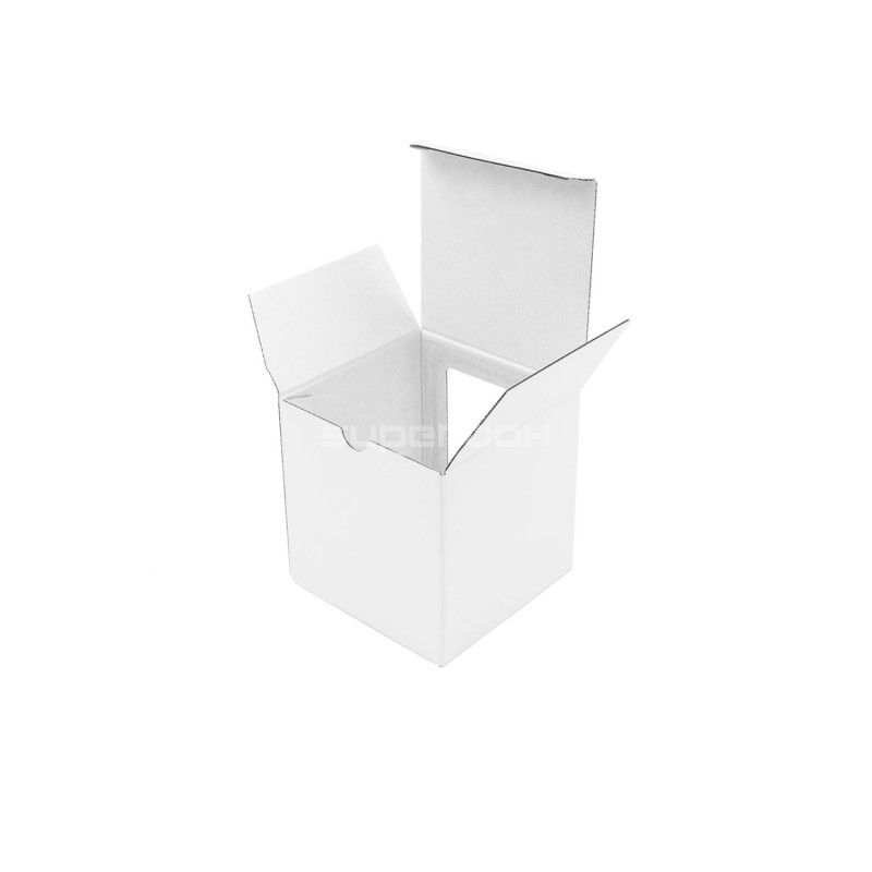 White Cube Gift Box with Clear Window for Packing Candle