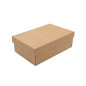 Brown Gift Box with Lid, Height 10 cm