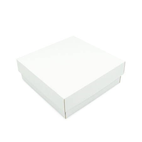 White Square Deep Medium Size Gift Box with a Lid