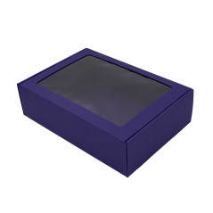 Blue A4 Size Premium Gift Box with Window