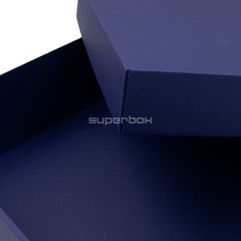 Large Blue Square Gift Box of Height 10 cm