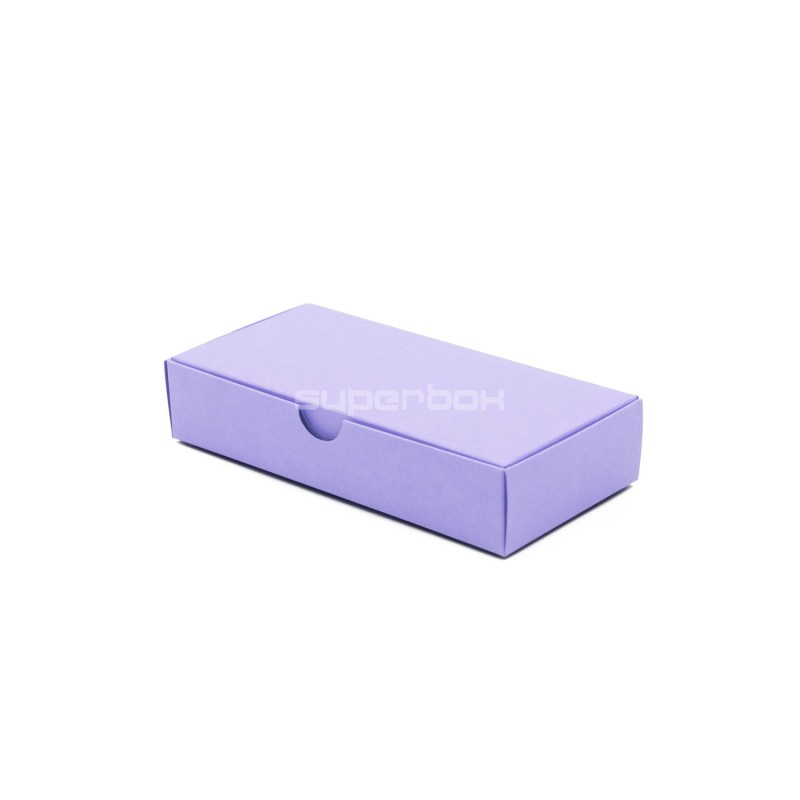 Elongated Gift Box from Lilac Color Decorative Cardboard