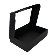 Black Quick Closing Very Large Gift Box with Window