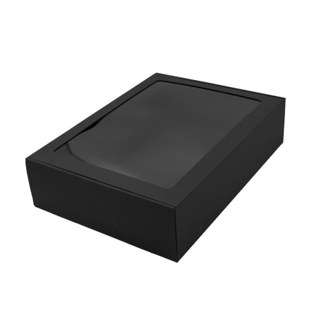 Black Quick Closing Very Large Gift Box with Window