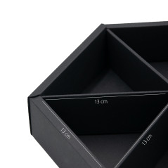 Black Luxury Hexagon Shape Gift Box with Insert and Window