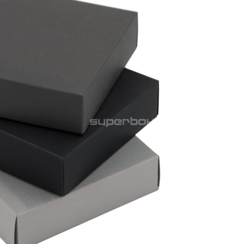 Elongated Gift Box from Gray Decorative Cardboard