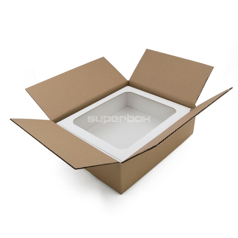 White Gift Box with Clear Window for 3 Bottles