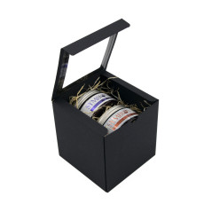 Black Cube Gift Box with PVC Window